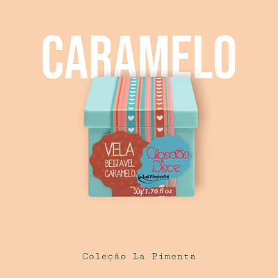Vela Algodão Doce Beijável - Caramelo