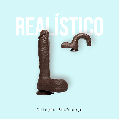 Pênis Realístico - 25 x 5 cm - Marrom