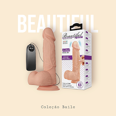 Pênis Realístico Com Vibração - 21,8 cm Beautiful - Baile