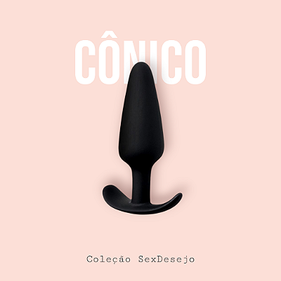 Plug Anal Cônico em Silicone - 8.5x2.1 cm