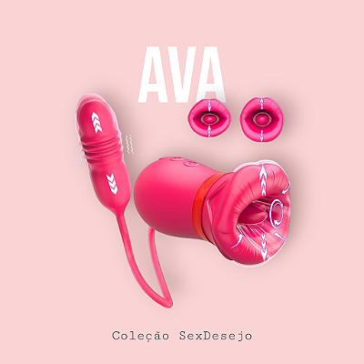 Ava - Vibrador de clitóris formato de Boca e Vai e vem