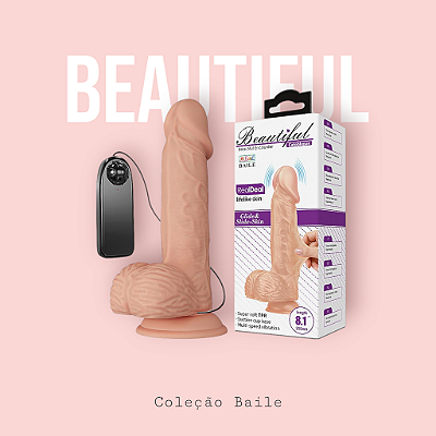 Pênis Realístico Com Vibração - 20,6 cm Beautiful - Baile