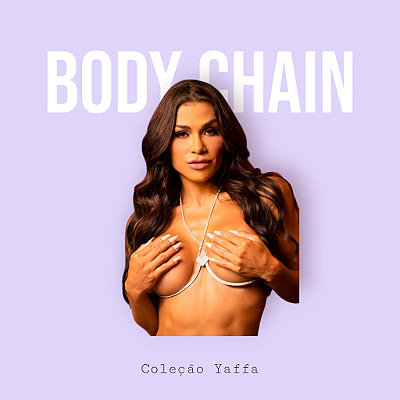 Body chain - Jóia de corpo com Strass e detalhe de coração