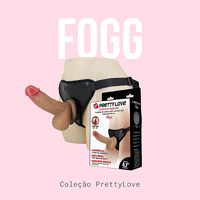 Cinta Com Prótese Realística 17.3 cm X 4.1 cm - Fogg - Pretty Love