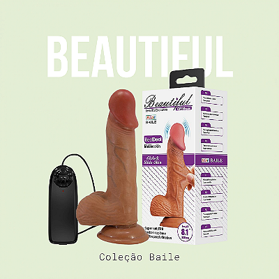 Pênis Realístico com Vibrador - Catoblepas - 20,6 X 4,4 cm - Baile