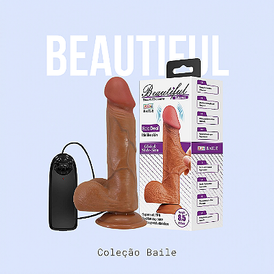 Pênis Realístico com Vibrador - Bahamut - 21,8 X 4,6 cm - Baile
