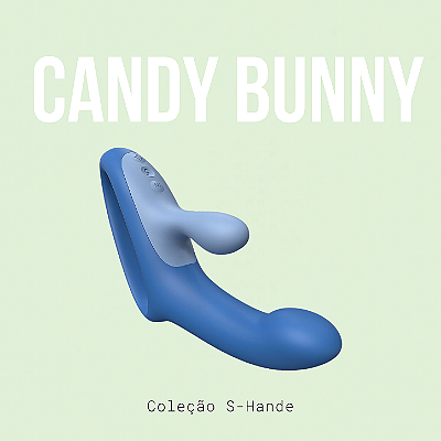 Vibrador de Ponto G e clitóris - Dedilhar / Vem Cá - Candy bunny - S-Hande