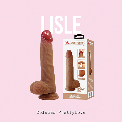 Pênis Realístico com Ventosa / Silicone Líquido - Lisle - 20.6 x 4.2 cm - Pretty Love