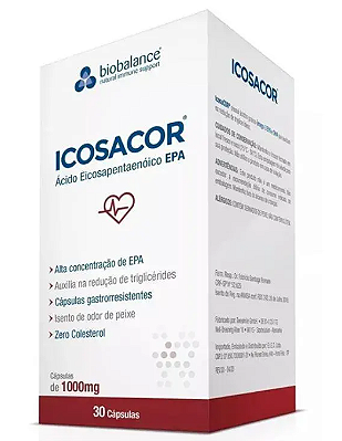Icosacor®  Alto Teor de EPA 1G - 30 CÁPS.