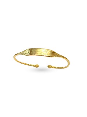 BRACELETE MODERNO FOLHEADO A OURO 18K.