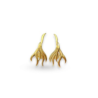 BRINCO ISIS EAR CUFF RAÍZES FOLHEADO A OURO 18K.