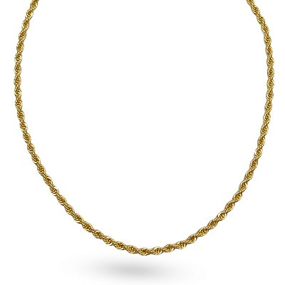 COLAR CORDÃO BAIANO 4mm FOLHEADO  A OURO 18K.