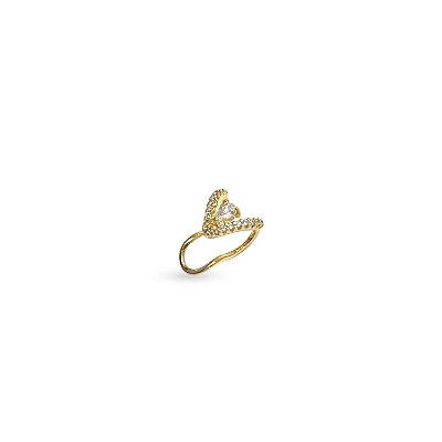 PIERCING FAKE DIAMOND FOLHEADO A OURO 18K.