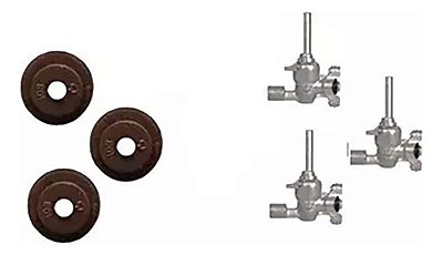 Kit 3 Registro Ramal Rosca Fischer+3 Borrachas De Vedaçã