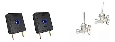 Kit 2 Interruptores+2 Registro Ramal Encaixe Fischer Cooktop