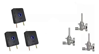 Kit 3 Interruptores+3 Registro Ramal Rosca Fischer Cooktop