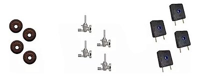4 Borrachas,registros Ramal E Interruptores Cooktop Fischer