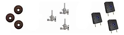 3 Borrachas,registros Ramal E Interruptores Cooktop Fischer