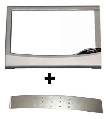 MOLDURA + PUXADOR FORNO GOURMET GRILL PRATA/INOX