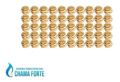 Kit 50 Porcas De Latão 1/4 Sae