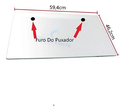594X462 Vidro Externo Forno Philco 58l De Embutir