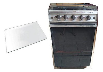 600X500 Fogão Brastemp Quality 4 Bocas Antigo  Tampa Vidro 4mm