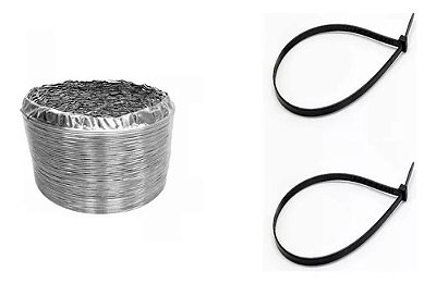 Duto Flexível 1mt Pra Coifa 120 Mm (12 Cm) +