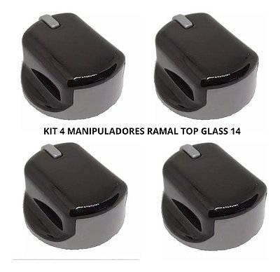 KIT 4 MANIPULADOR RAMAL TOP GLASS 14