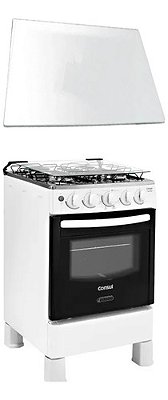 450x410 Consul Facilite Tampa Superior De Vidro 4mm Do Fogão 4 Bocas