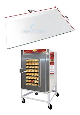 Vidro Forno Turbo Progás 10 Esteiras Prp-2010 1000x490x6mm