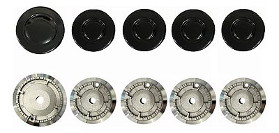 Kit Queimador + Espalha Chama Fogão Cooktop Fischer 1642