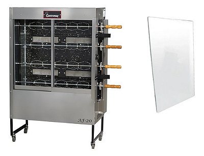 750x450 Gastromaq Af-20 Vidro 4mm Sem Furo Do Forno Frangueira