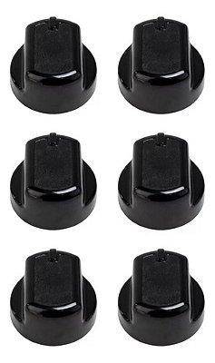 KIT COM 6 BOTÕES DAKO/ATLAS PRETO