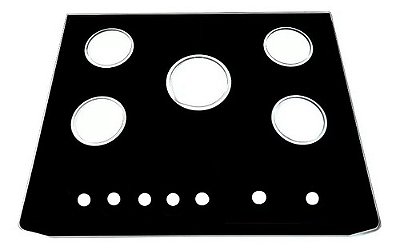 Mesa De Vidro Tampo Dako Magister Glass 5 Bocas