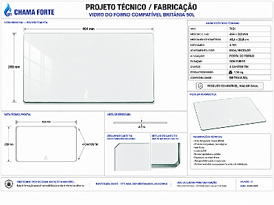 Vidro Do Forno Britania 50l 464x288