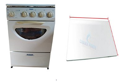 Vidro Interno Do Forno Do Dako Supreme Antigo 4 Bocas 345X160