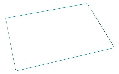 445x430 Atlas Agile 4 Bocas Tampa De Vidro 4mm Para Fogão Dako