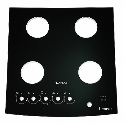 Vidro Mesa Fogão Atlas Utop Glass 4 Bocas Original