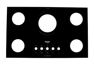Vidro Mesa Cooktop Dako Supreme 5 Queimadores Preto Original