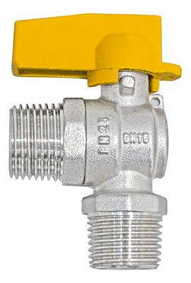 REGISTRO ESFERA MAN AMARELA PN-25 1/2 NPT(E) X TM 3/8 90 EMB