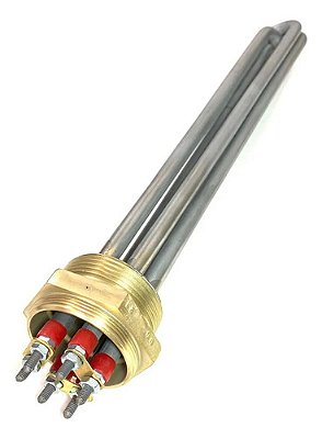 Resistência Trifásica 9000w Inox 220/380v Rosca 1.1/2