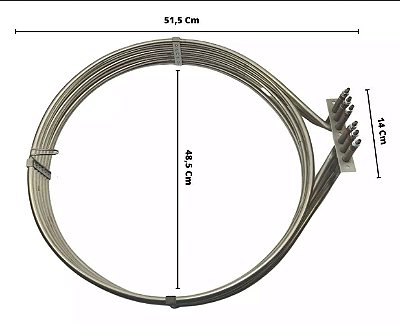 Resistência Para Forno Elétrico Tedesco Turbo 18000w Ftt300