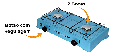 FOGAO CAMPER LUXO AZUL