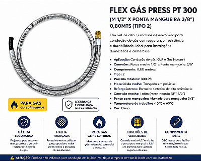 FLEX AR PRESS PT 300 (M X BM) 0,80MTS (TIPO 2)
