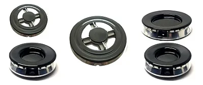 Kit 5 Queimador + Espalhador Fogão Mueller Piacere Vetro 5b