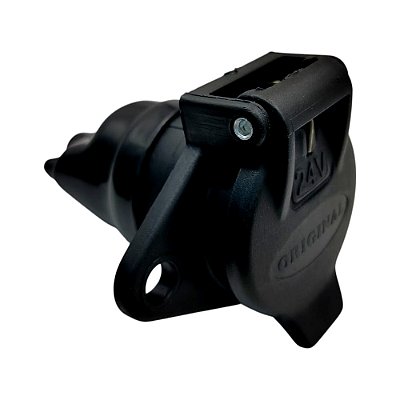 Tomada Elétrica Fêmea 7 Pinos para Carreta (Modelo Redondo)