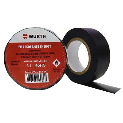 Fita Isolante Energy Preta 18mm x 20m