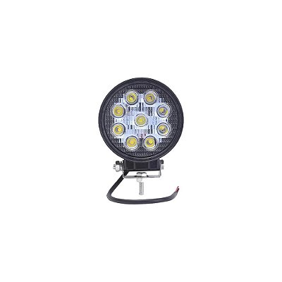 Farol de Milha 9 Leds Redondo 75mm 12/24 Volts 27W (Par)