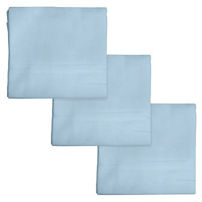 Kit Cueiro para Bebê Flanelado Bercinho Azul 3 Peças