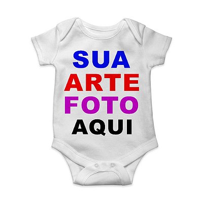 Body de Bebê Personalizado Com Nome Frase Foto Desenho